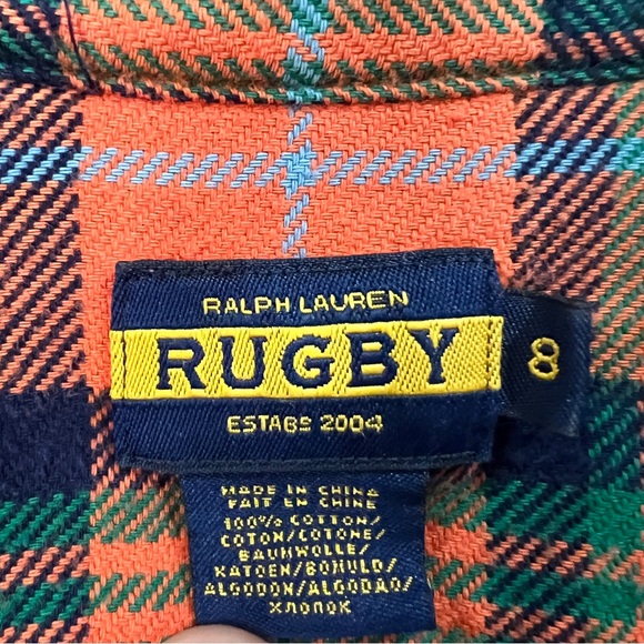RUGBY RALPH LAUREN Plaid Flannel Shirt Womens 8 (Medium) (Mens Small) 38” chest - Picture 4 of 15